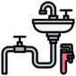 Water heater installation and repair icon